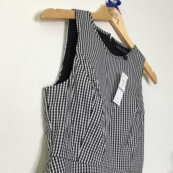 NWT White House Black Market Deliah Gingham Bodice Tank Top - Picture 5 of 8